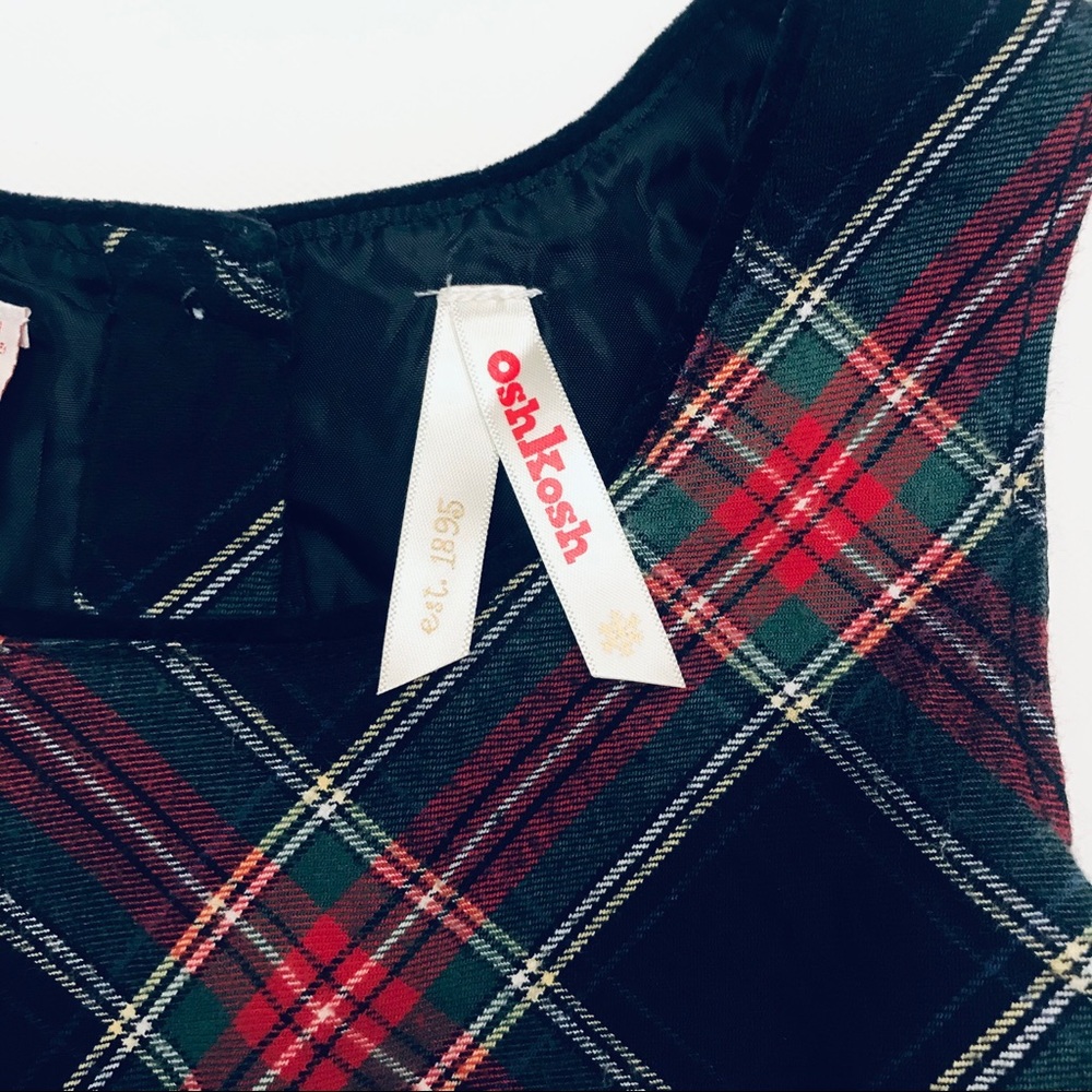 Oshkosh B’gosh Vintage Flannel Plaid Dress Toddler - Picture 3 of 4